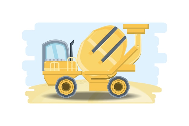 Vector concrete mixer icon