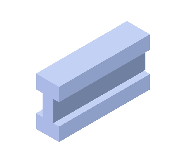 Vector concrete product isometric