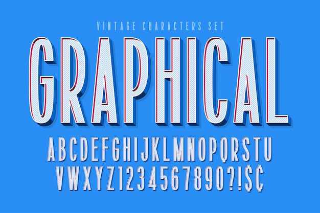 Condensed comical 3d display font design, alphabet