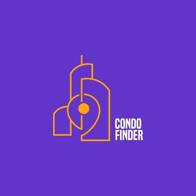 Vector condo apartment find search logo