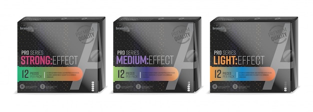 Vector condom packaging design