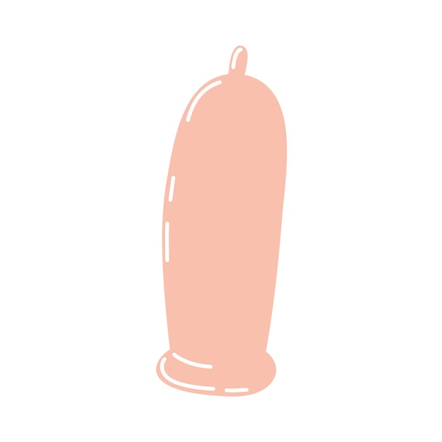 Вектор Презерватив безопасная сексуальная контрацепция мультяшный рисованный презерватив симпатичный консервант каваи вектор