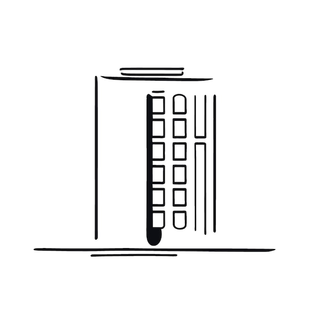 condominium vector illustration doodle line art