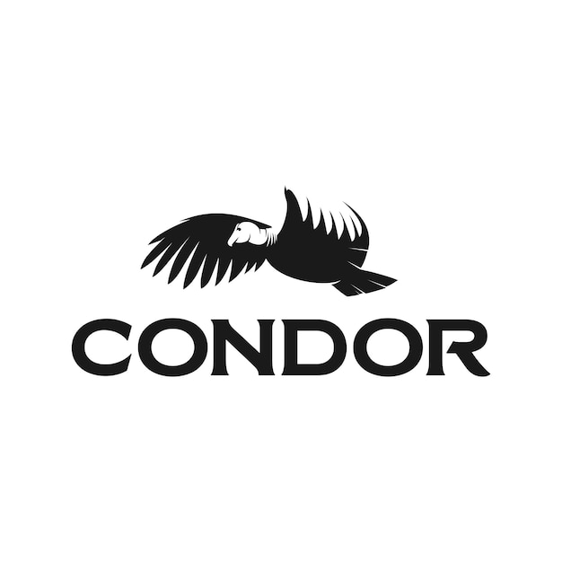 Condor wildlife vogel dier silhouet vlieg illustratie vector