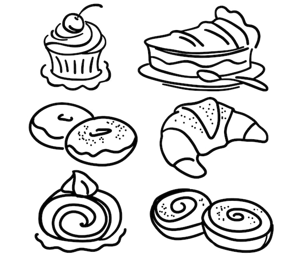 Confectionery and sweets icons