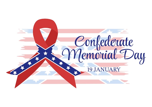 Confederate Memorial Day Handgetekende illustratie voor herdenkingsmilitairen van het America Design