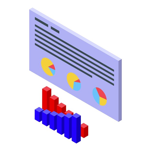 Conference banner icon isometric vector Group training Conference lecture