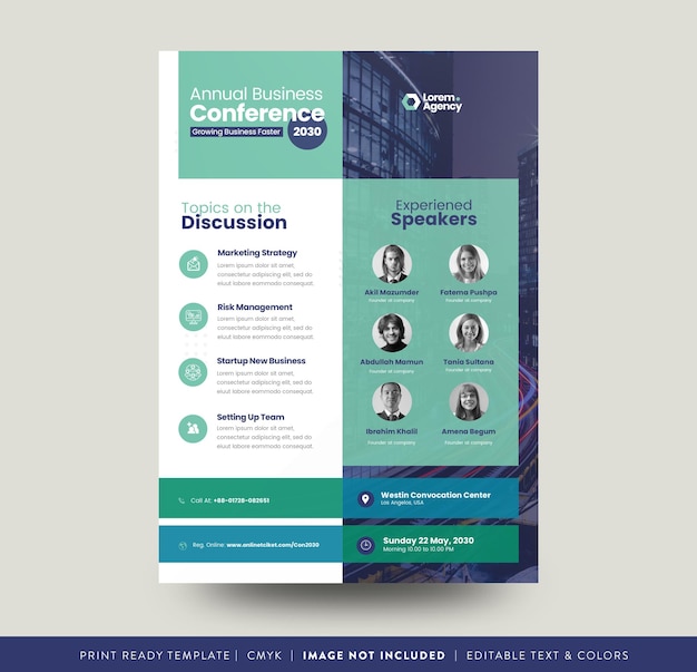 Conference Flyer Design Digital marketing webinar corporate Business Meetup Flyer Design