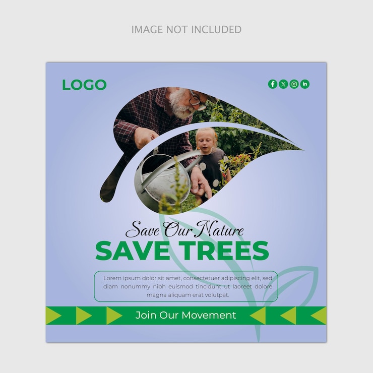Vector a conference poster design for world environment day social media post for world environment day