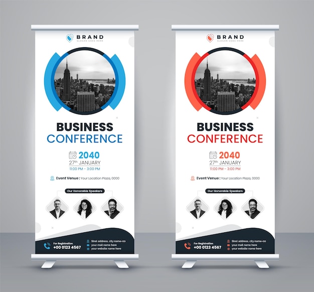 Conference rollup banners business conference seminar marketing advertisement rollup banner