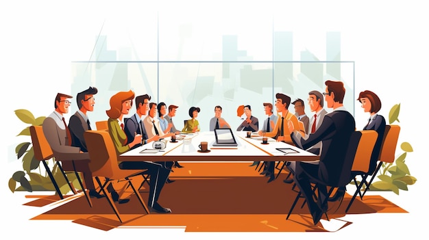 Vector conferences cartoon vector background