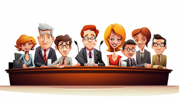 Conferences cartoon vector background