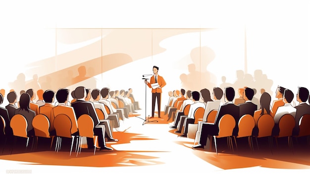 Conferences cartoon vector background