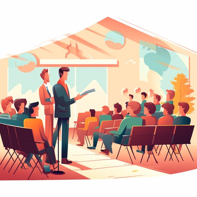 Conferences cartoon vector