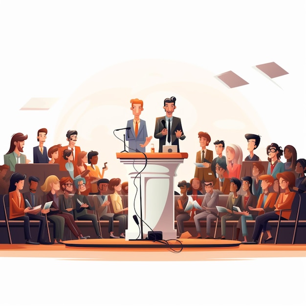 Conferenties cartoon vector