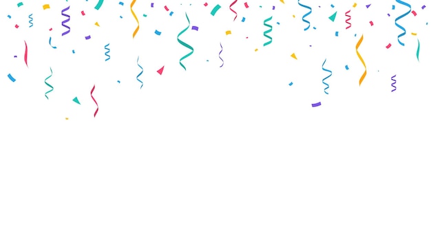 Confetti achtergrond. Feestelijke achtergrond. Feestontwerp met kleurrijke confetti