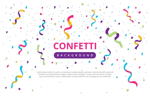 Confetti annual birthday background