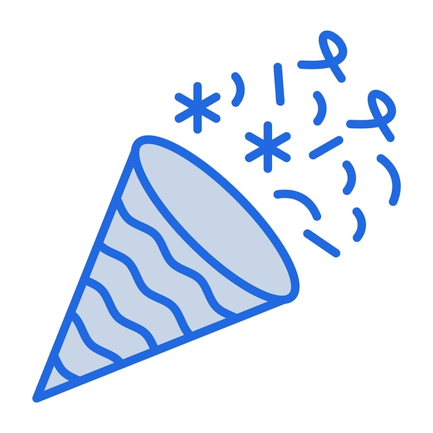 Confetti Blue Tone Illustration