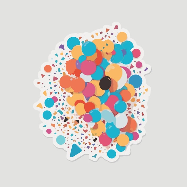 Vector confetti cartoon vector