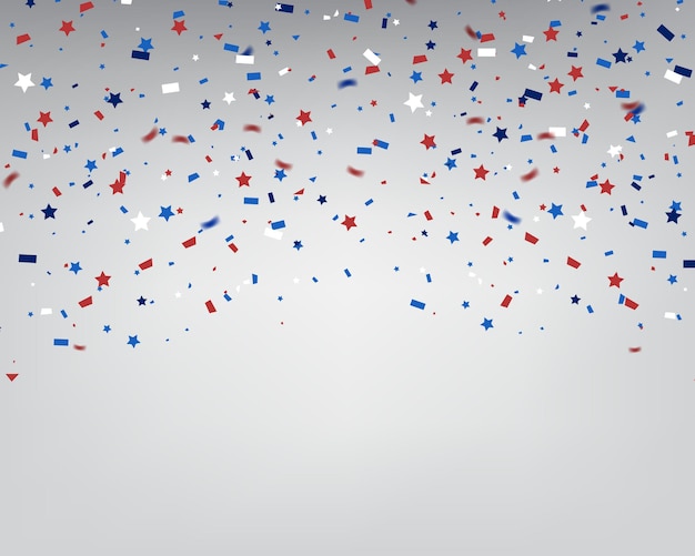 Vector confetti celebration for independence day