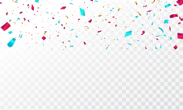 Vector confetti colorful ribbons.