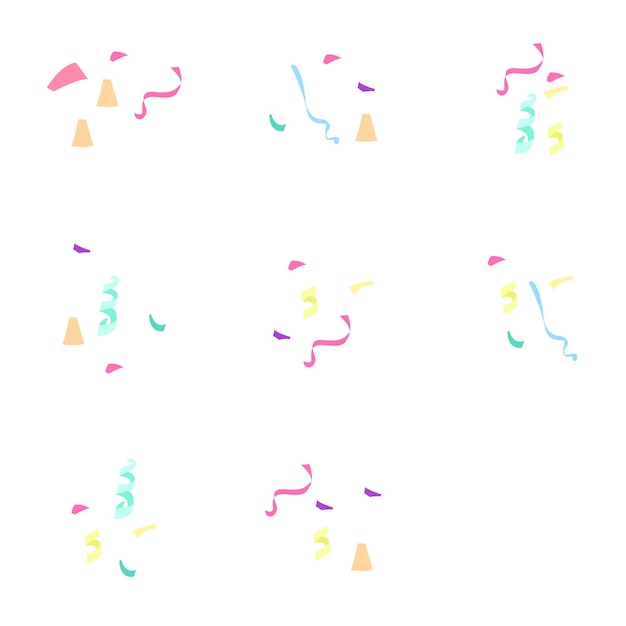 Vector confetti design easy to edit eps 10