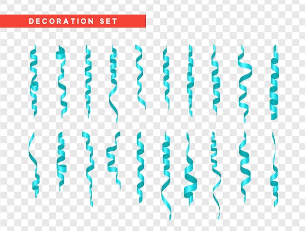 Vector confetti en serpentine geïsoleerd realistisch ontwerp. decor voor vakantie achtergronden. vector illustratie