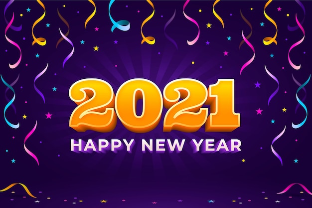 Confetti new year 2021 background