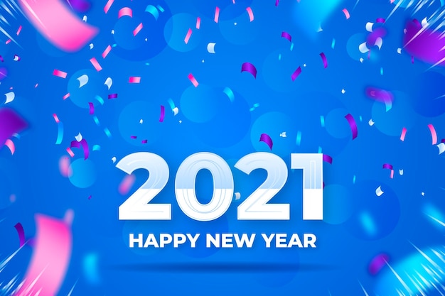 Confetti Nieuwjaar 2021 achtergrond