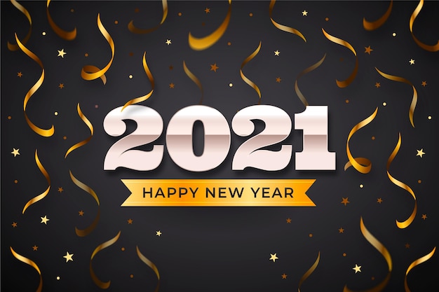 Confetti Nieuwjaar 2021 achtergrond