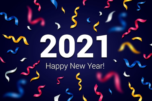 Confetti nieuwjaar 2021 achtergrond