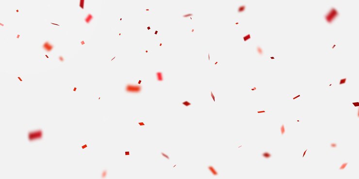 Vector confetti rode linten.