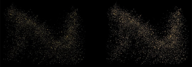 Vector confetti shiny gold glitter background design element