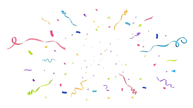 Confetti Vector Achtergrond Partij Ontwerp Met Kleurrijke Confetti