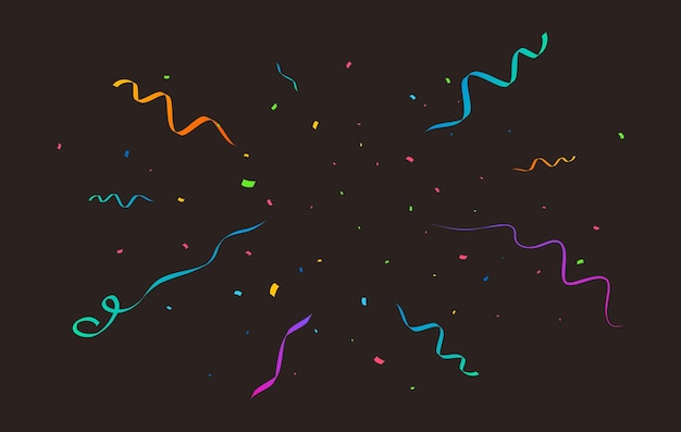 Confetti Vector Achtergrond Partij Ontwerp Met Kleurrijke Confetti