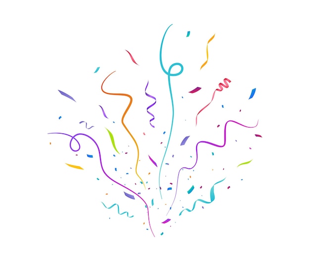 Confetti vector achtergrond partij ontwerp met kleurrijke confetti