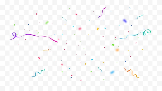 Confetti Vector Background Party Design With Colorful Confetti