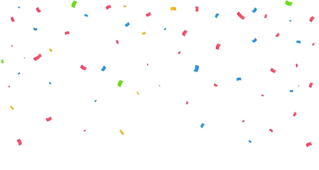 Конфетти векторные иллюстрации праздничный фон партия концепция летающие ленты изолированные