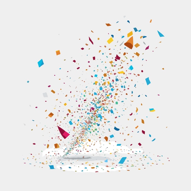 Confetti vector on white background