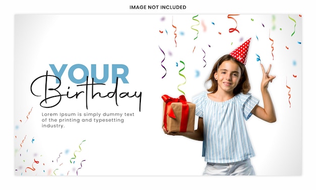 confetti viering banner in vector sjabloon