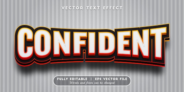 Confident text effect with editable text style