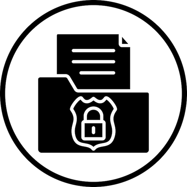 Vector confidential icon style