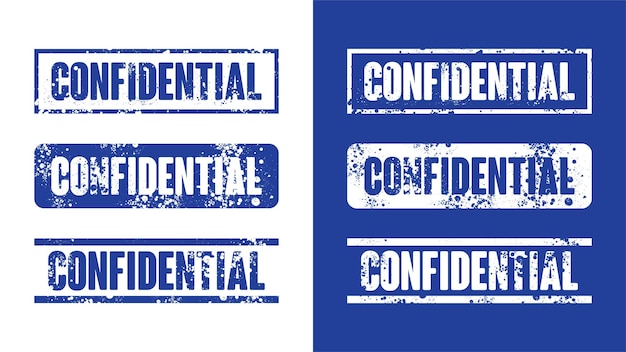 Confidential sign stamp template eps vector design