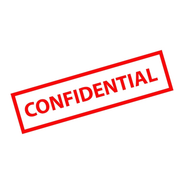 Confidential stamp sign. Vector Illustration