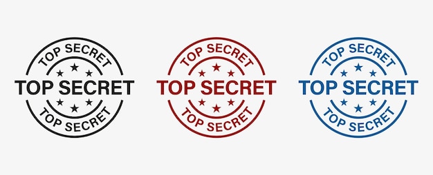 Confidential top secret stamp
