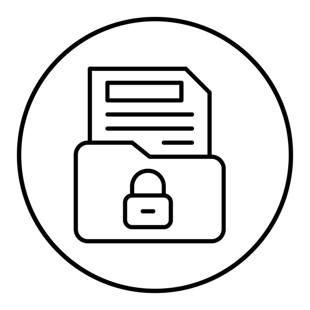Конфиденциальная векторная икона может быть использована для полицейского набора икон