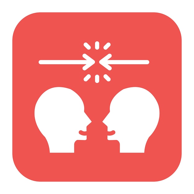 Vector conflict resolution icon vector image can be used for personality traits