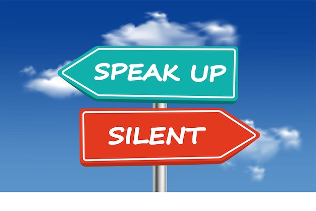 Conflict tussen Spreek je uit versus zwijg Spreek je uit versus zwijg