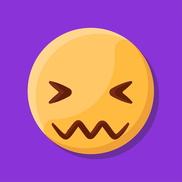 Confounded cute emojis face vectors