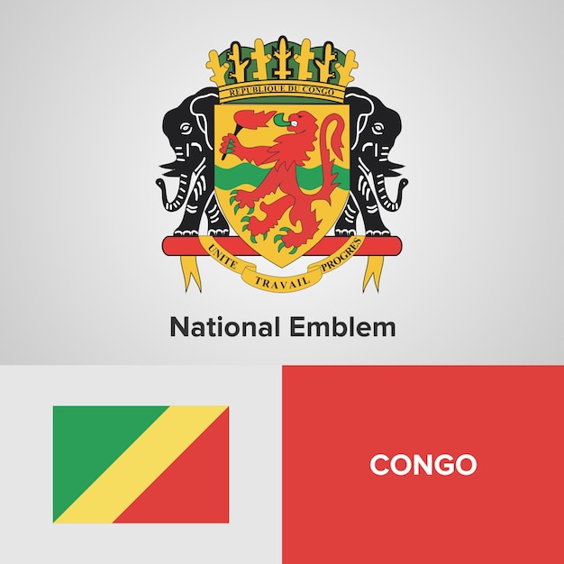 Congo national emblem en vlag